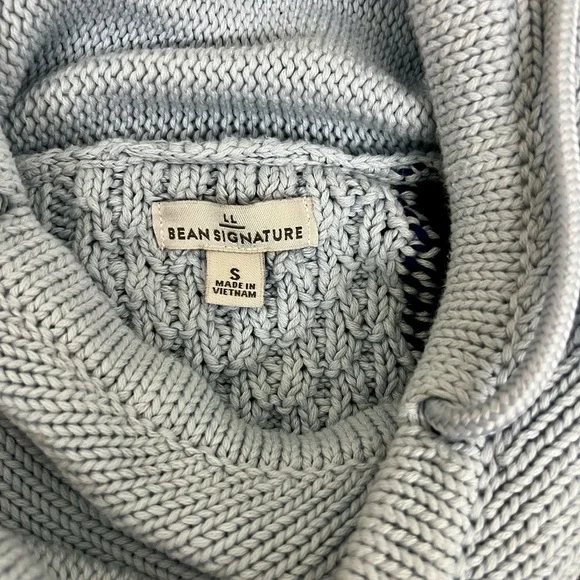 L.L. Bean Women's Signature Funnelneck Fisherman Knit Sweater Small - Picture 3 of 7